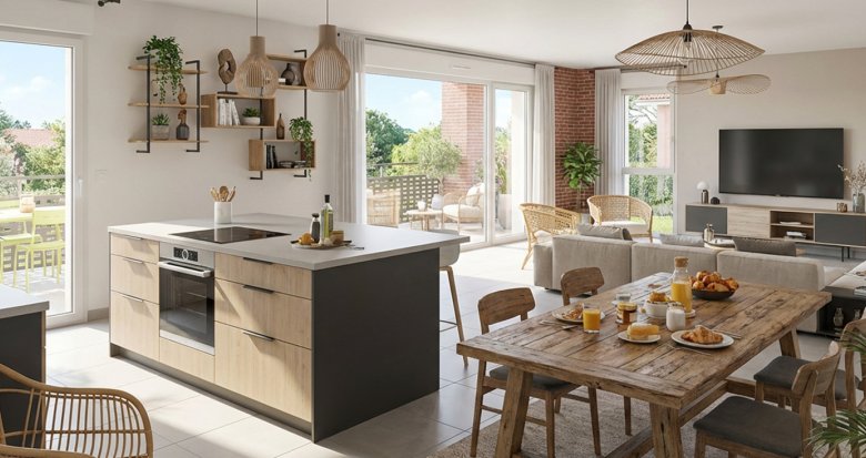 Achat / Vente immobilier neuf Aucamville à 10 min en voiture du métro et du centre commercial (31140) - Réf. 13854