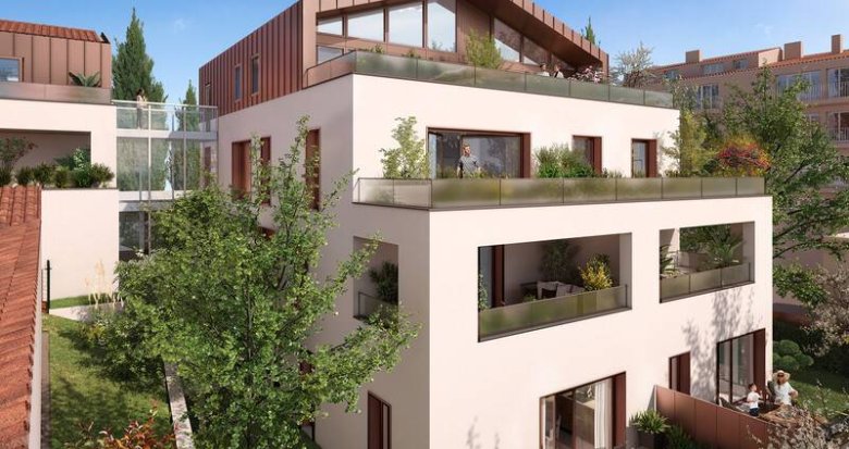 Achat / Vente immobilier neuf Toulouse à 12 min à pied du jardin Pierre Goudouli (31000) - Réf. 8556