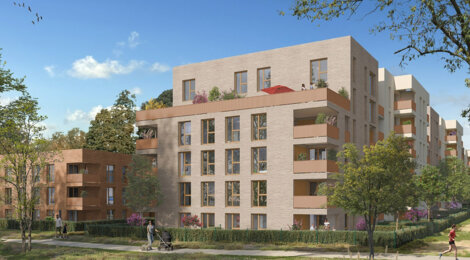 Programme immobilier neuf RIOU - Blagnac cadre résidentiel proche Garonne appartements avec extérieur (31700) - Référence : 17157