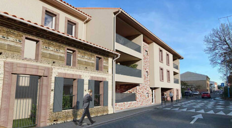 Programme immobilier neuf RESIDENCE TERRES ROSES - Castelginest centre-ville à proximité de la Grande Place (31780) - Référence : 12853