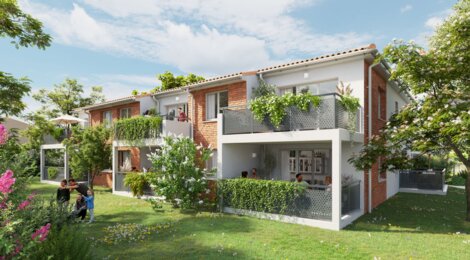 Programme immobilier neuf LES JARDINS DE LUMIERE - Pompertuzat résidence en centre-ville (31450) - Référence : 7845