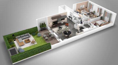 Programme immobilier neuf VIOLETTE DES FAUBOURGS / MINIME LAUTREC - Toulouse : logements neufs lumineux et familiaux aux Minimes (31000) - Référence : 7318