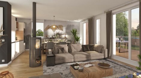 Programme immobilier neuf RE-CREATION BOISEE - Villeneuve-Tolosane : Résidence T2–T5 avec cadre écologique et confort optimisé dans l’écoquartier Las Fonses (31270) - Référence : 14417