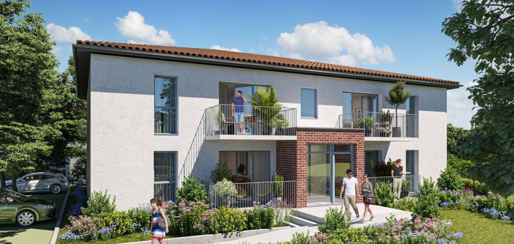 Programme immobilier neuf LE DOMAINE DE L'HERS - Baziège : logements neufs sécurisés et verdoyants proche des transports (31450) - Référence : 14805