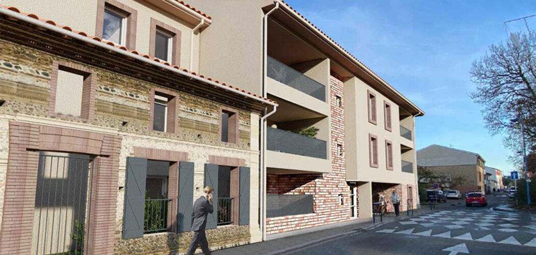 Programme immobilier neuf RESIDENCE TERRES ROSES - Castelginest centre-ville à proximité de la Grande Place (31780) - Référence : 12853