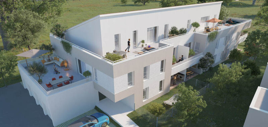 Programme immobilier neuf HORIZON - Pins-Justaret : appartements neufs sécurisés et verdoyants proche de la médiathèque (31860) - Référence : 14822