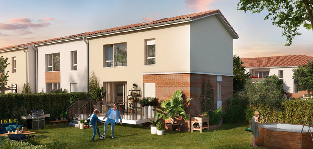 Programme immobilier neuf Résidence Terra Flora - Pinsaguel : logements neufs intimistes et verdoyants proche des commerces (31120) - Référence : 14850