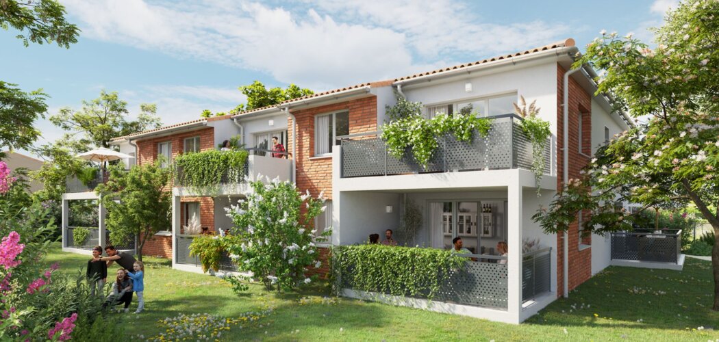 Programme immobilier neuf LES JARDINS DE LUMIERE - Pompertuzat résidence en centre-ville (31450) - Référence : 7845
