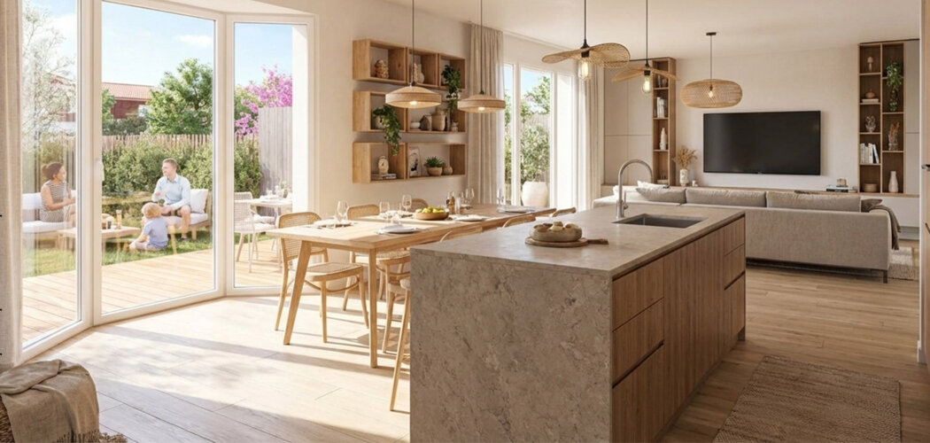 Programme immobilier neuf VILLAS ROSEAUX - Saint-Jean villas duplex avec garage près de Toulouse (31240) - Référence : 14866