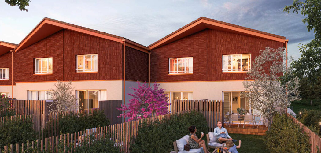 Programme immobilier neuf VILLAS ROSEAUX - Saint-Jean villas duplex avec garage près de Toulouse (31240) - Référence : 14866