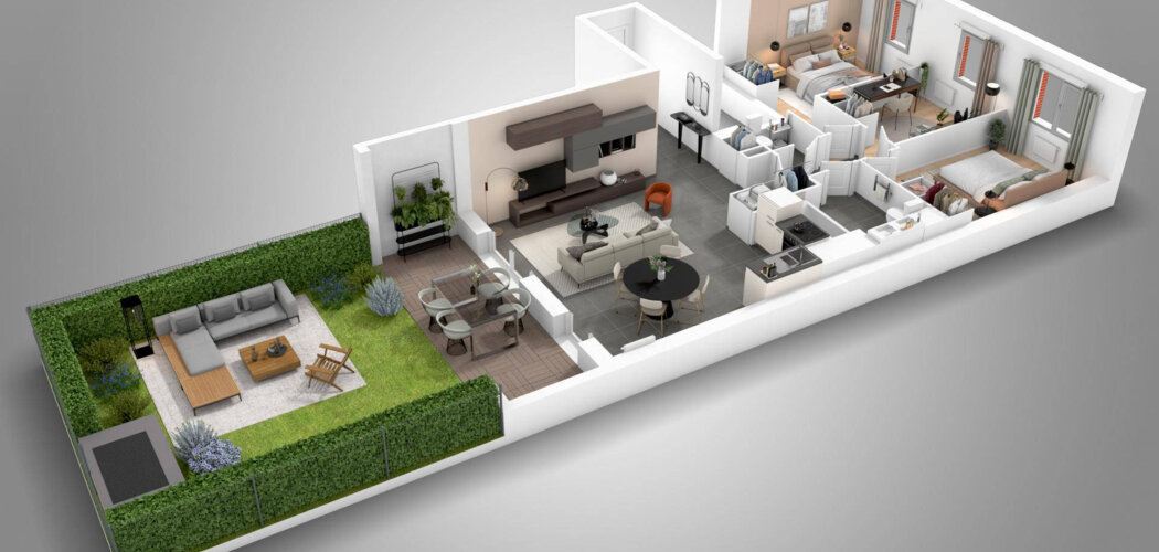 Programme immobilier neuf VIOLETTE DES FAUBOURGS / MINIME LAUTREC - Toulouse : logements neufs lumineux et familiaux aux Minimes (31000) - Référence : 7318