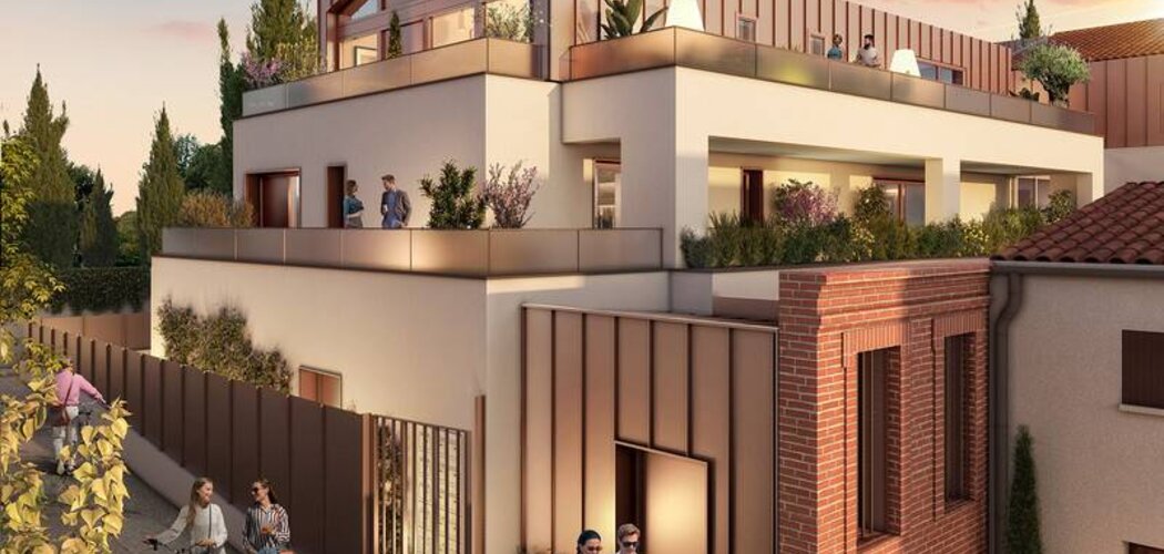Programme immobilier neuf Allée Gloria - Toulouse : logements neufs près du jardin Pierre Goudouli, luminosité et flexibilité d’investissement (31000) - Référence : 14845