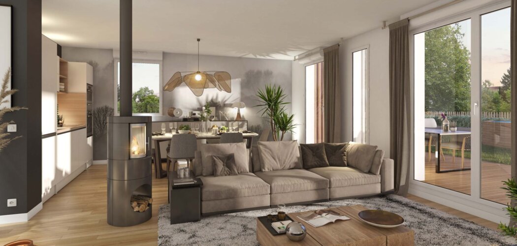 Programme immobilier neuf RE-CREATION BOISEE - Villeneuve-Tolosane : Résidence T2–T5 avec cadre écologique et confort optimisé dans l’écoquartier Las Fonses (31270) - Référence : 14417